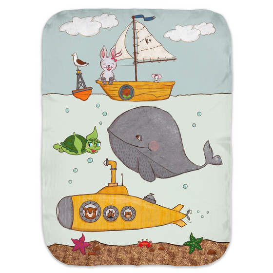 Swaddle Blankets - 28x38 - A Whale of A Day